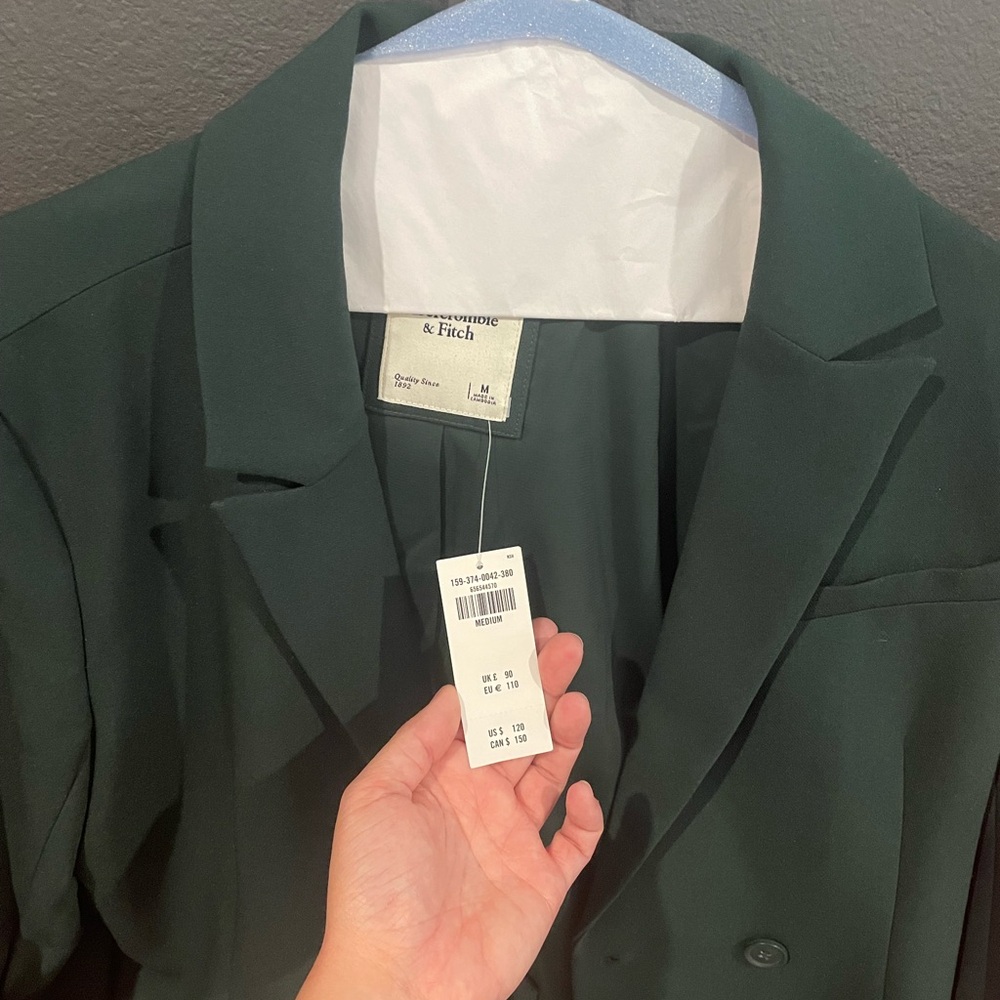 Abercrombie & Fitch Forest Green Blazer Dress